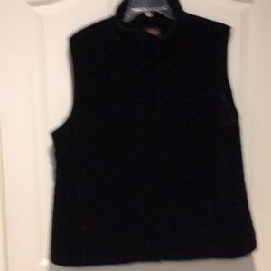 Black velvet vest